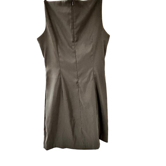 ✌️ 2/$40 ✌️Black Cocktail Sleeveless Dress with Embroidered Silver Flowers sz 10 - Picture 4 of 6